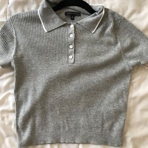 Kendal & Kylie grey crop top